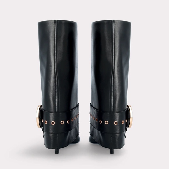 Ingiliz Mia 06 Black Smooth Leather Boots - Picture 4 of 10